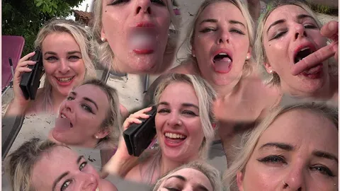 Harleyy Heart gets a full load during the phone call