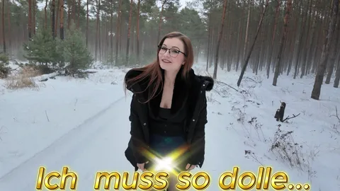 Pee in the snow! I can’t hold it in any longer!! Golden shower meets nature