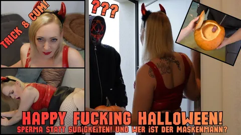 Happy FUCKING Halloween! Cum instead of sweets! AND who’s the man in the mask?