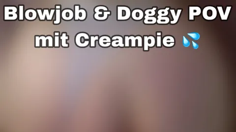 Slobbery deep t****t & hard doggy-style f**k 🥵💦 He fills my tight pink p***y to the brim!
