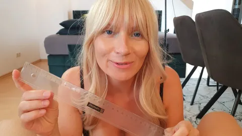 Cock measurement & tongue play! Can I get the cock hard and make it come just using my tongue?