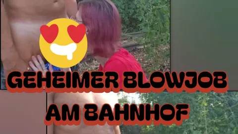 A secret blowjob at the station...