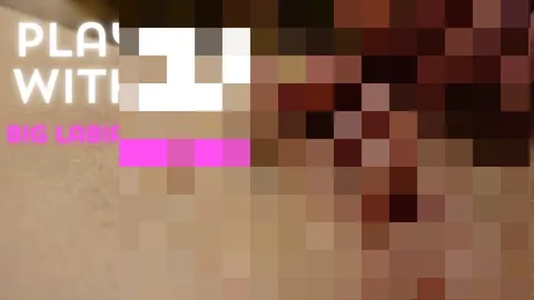 Playing with my big labia closeup