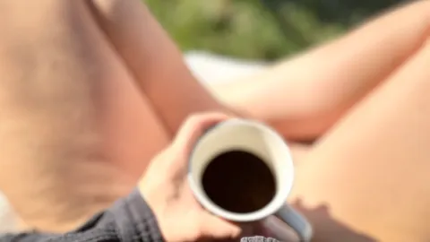 A nice cup of coffee in the morning with a brilliant view