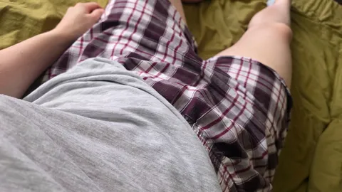 Relaxing in bed