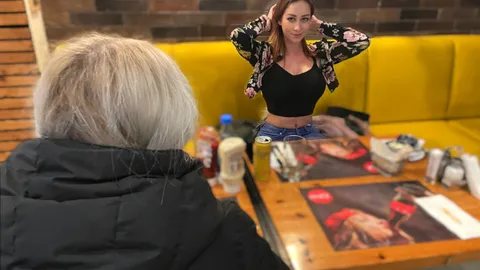Fucked spontaneously in a restaurant by a fan! I’m offering myself up as a sweet dessert!