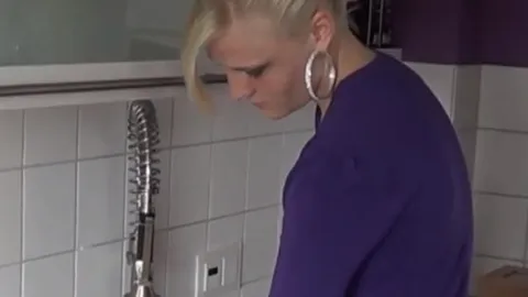 Masturbating with latex household gloves