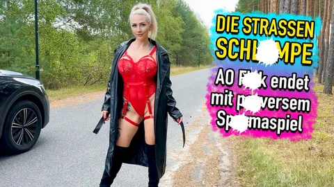 Die Straßenschlampe - AO F**k endet im perversen Spermaspiel!