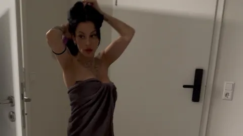 Pushed onto the bed…