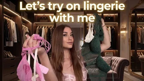I’m going to try on 5 sexy lingerie sets with you 💕