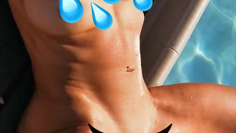 At the swimming pool with my girlfriend …