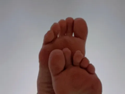 Sexy foot photos with white toenails