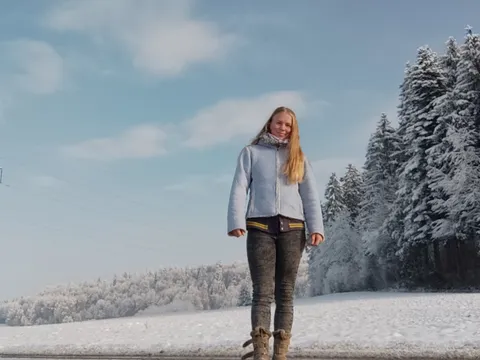 Beim spazieren im Schnee