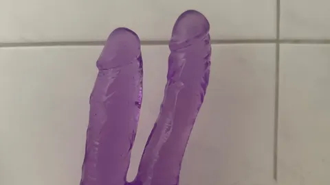 Double dildo f**k