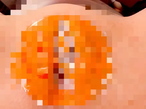 Drawing a Juicy Orange on My P***y... 😏