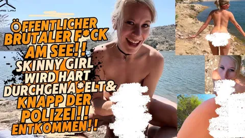 BRUTAL F**K BY THE LAKE! BARELY ESCAPED THE POLICE!!