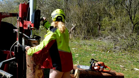 An impromptu photo shoot whilst chopping wood