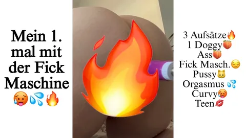 My first time with the s*x machine 🥵💦🍆